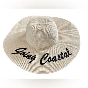 Magid Hats Women’s Wide Brim Straw Sun Hat W/ Embroidery Sz OS